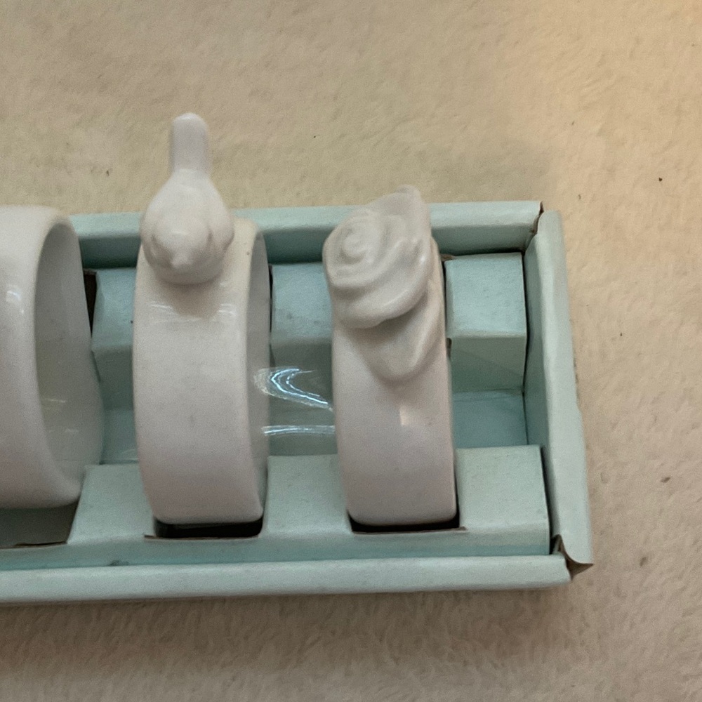 Target White Ceramic Napkin Rings - Picture 3 of 4